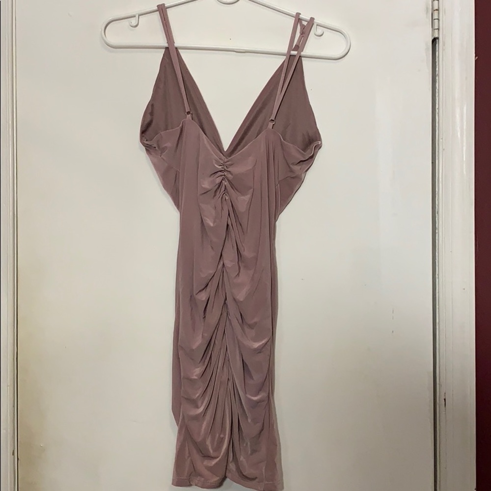 Fashion Nova Nora Ruched Dress - Mauve MD5477 - Picture 3 of 7